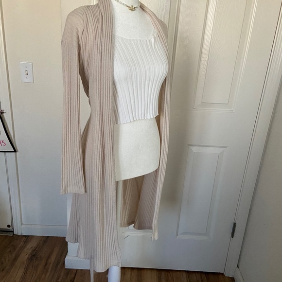 ✧ GAP Beige Tie Long Cardigan ✧ - Picture 8 of 10